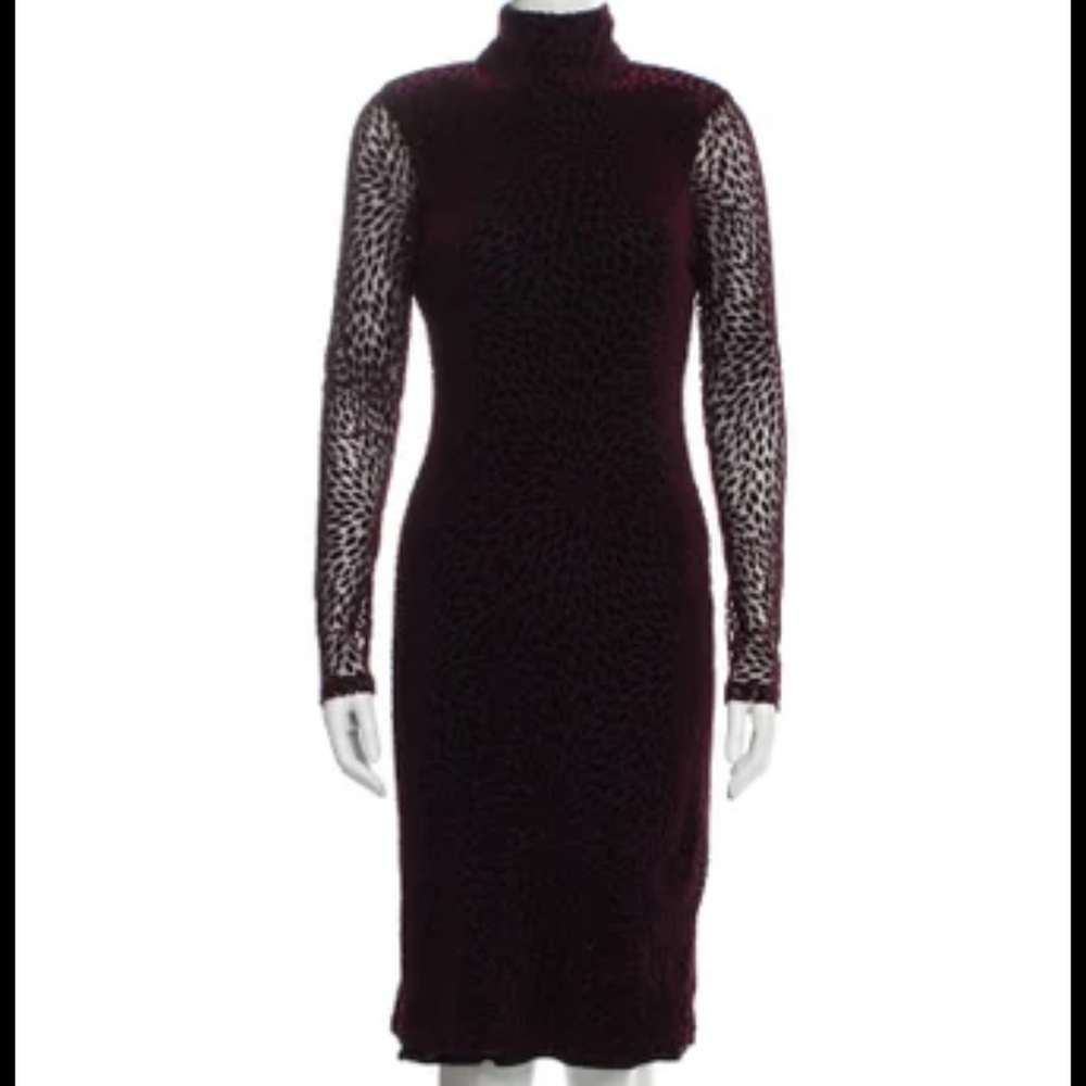 Ramy Brook Animal Print Midi Length Dress Size Medium